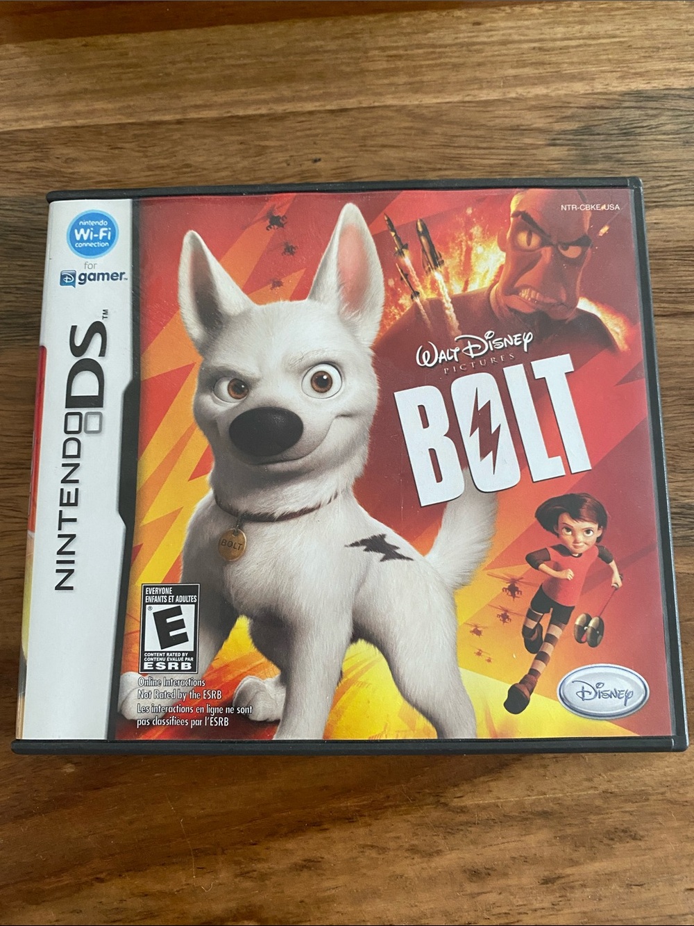 Disney Bolt Nintendo DS Game Cover - White & Red